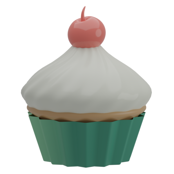 3 Boyutlu Kek İzole Edilmiş Simge İllüstrasyonu