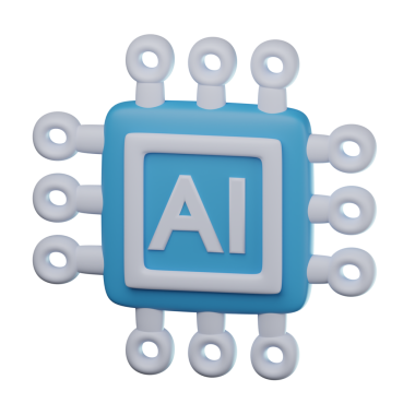 3D AI Şeffaf Simge İllüstrasyonu