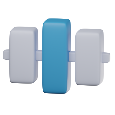 3B Hizalama Merkezi Şeffaf Simge İllüstrasyonu