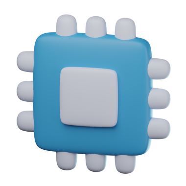 3B Chipset Şeffaf Simge İllüstrasyonu