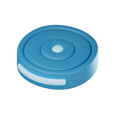 3 Boyutlu Temizleyici Robot Şeffaf Simge İllüstrasyonu