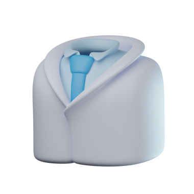 3 Boyutlu Doktor Takım Elbisesi Şeffaf Simge İllüstrasyonu