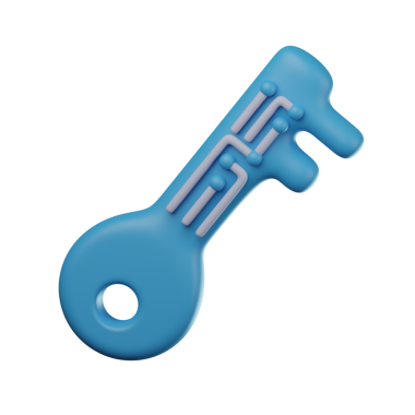 3B Şifreleme Anahtarı Şeffaf Simge Resimlemesi