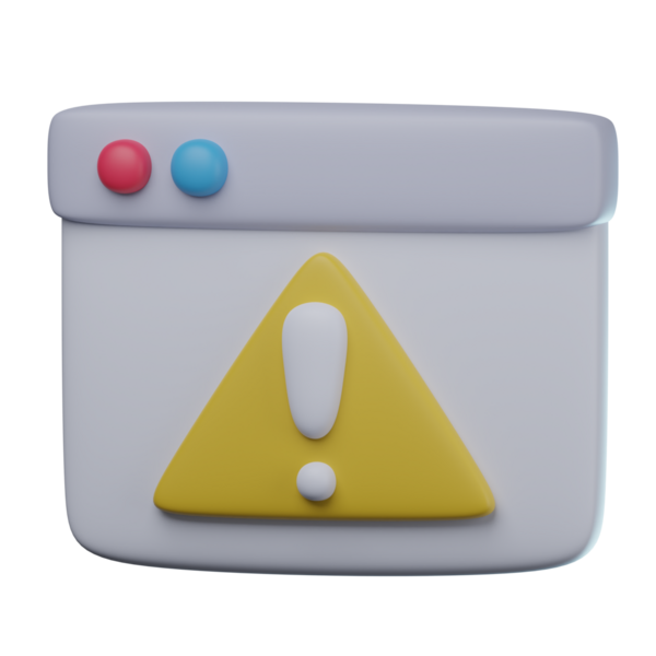 3B Hata Uyarısı Şeffaf Simge Resimlemesi