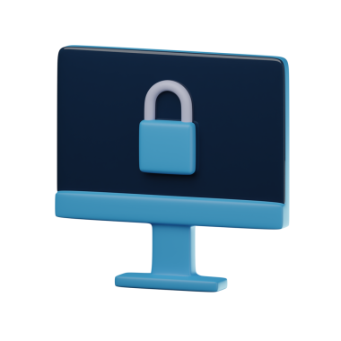 3D Kilitli Bilgisayar Şeffaf Simge ResmiComment