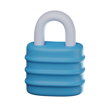 3D Kilitli Şeffaf Simge ResmiComment