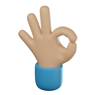 3D Bir Parmak El Hareketi Şeffaf Simge ResmiComment