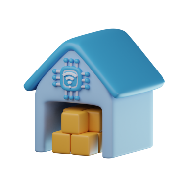 3D Depo Otomatik Şeffaf Simge İllüstrasyonu