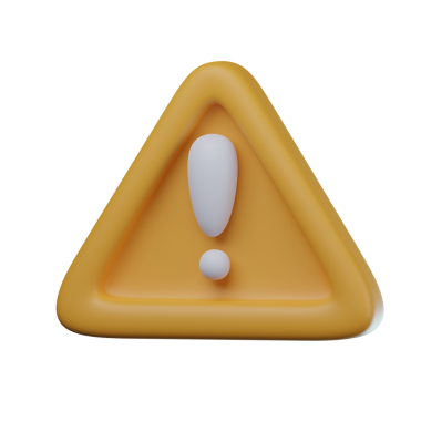 3B Uyarı Şeffaf Simge İllüstrasyonu