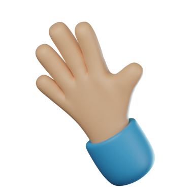 3D Yazma El Hareketi Şeffaf Simge İllüstrasyonu