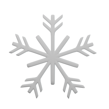 3D Kar Tanesi Şeffaf Simge İllüstrasyonu