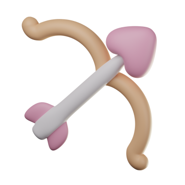 3D Love Arrow Simge Çizimi