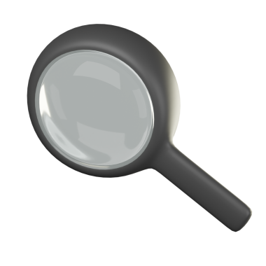 3B Büyüteç Cam Simge Resimlendirme