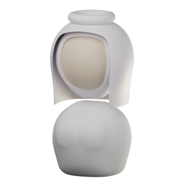 3 Boyutlu Muslimah Gelin Simgesi Çizimi