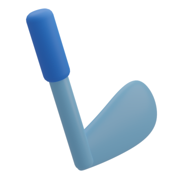 3 Boyutlu Golf Çubuğu Simgesi Çizimi