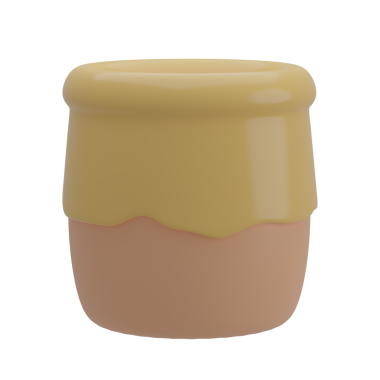 3 Boyutlu Bal Kavanozu Simgesi Çizimi