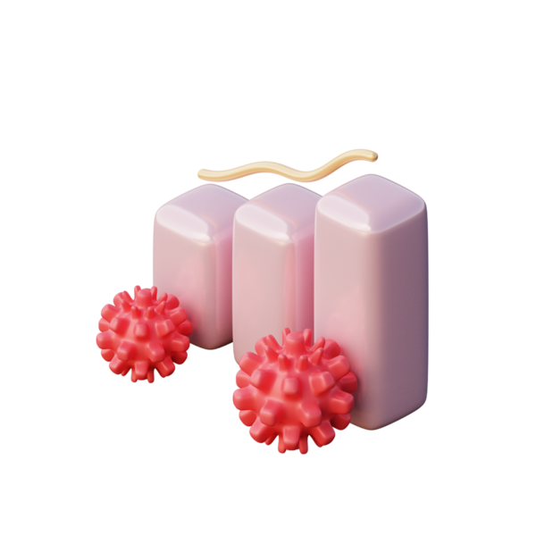 3 Boyutlu Corona Virüs Büyüme Simge Çizimi