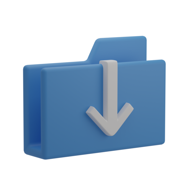 3B İndirme Simgesi Çizimi