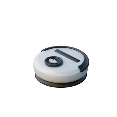 3D Akıllı Süpürge Robot İllüstrasyonu