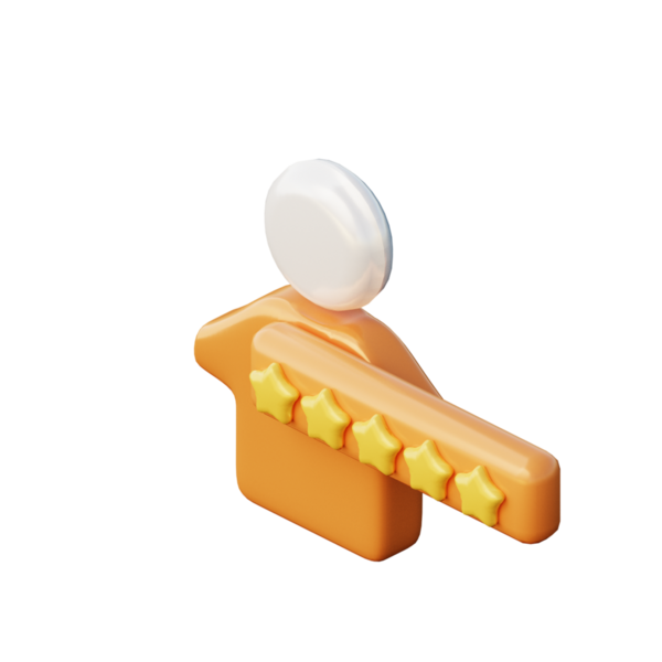 3D Yıldız Satıcısı İllüstrasyonu