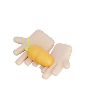 El İllüstrasyon Simgesi Hazırlanmış 3B Havuç