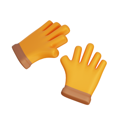 3D Çiftçilik Eldivenleri İllüstrasyon Simgesi Hazırlama