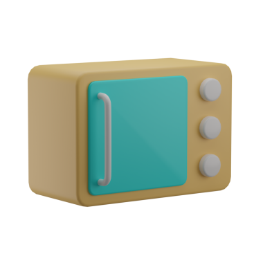 3B Mikrodalga İllüstrasyon Simgesi Hazırlama