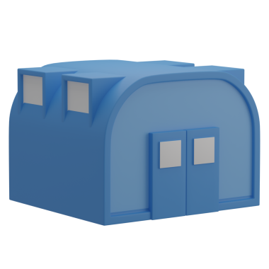 3D Askeri Kamp Resmetme Simgesi Hazırlama