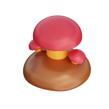 3B Mantar İllüstrasyon Simgesi Hazırlama