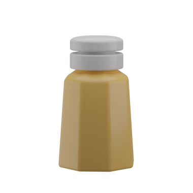 3 Boyutlu Biber Şişesi İllüstrasyon Simgesi Hazırlama