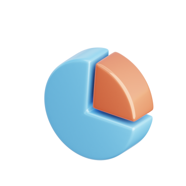 3D Pasta Çizelgesi Resim Simgesi Hazırlama