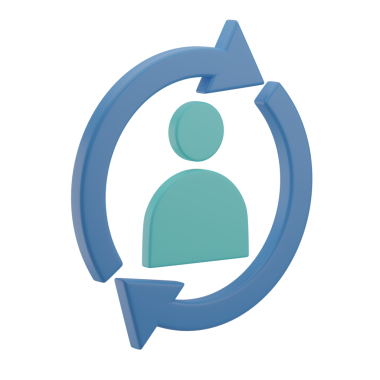 3D Dönüş Ziyaretçi İllüstrasyon Simgesi Hazırlama