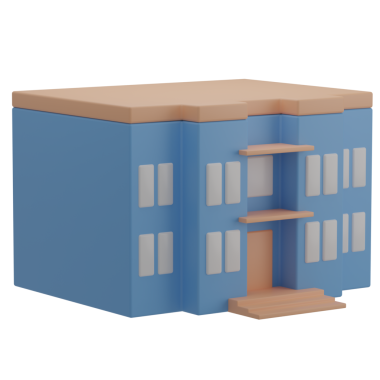 3B Okul İllüstrasyon Simgesi Hazırlama