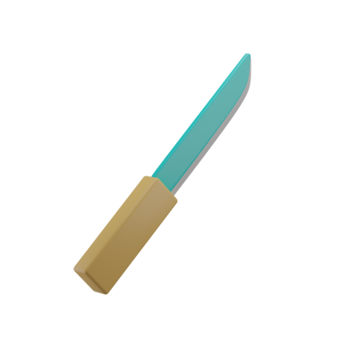 3 Boyutlu Küçük Bıçak Resmetme Simgesi Hazırlama