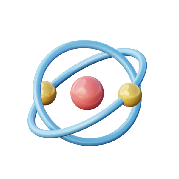 3B Atom İllüstrasyon Simgesi Hazırlama