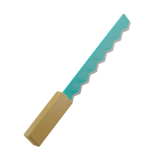 3 Boyutlu Ekmek Bıçağı Resmetme Simgesi Hazırlama