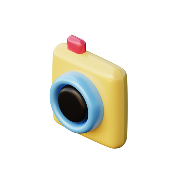 3B Kamera İllüstrasyon Simgesi Hazırlama