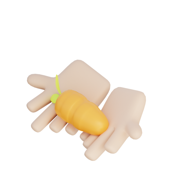 El İllüstrasyon Simgesi Hazırlanmış 3B Havuç