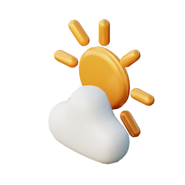 3B Bulutlu Gün Resmetme Simgesi Hazırlama