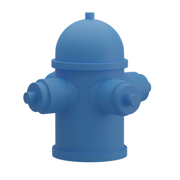 3D Yangın Hidroliği Resmetme Simgesi Hazırlama