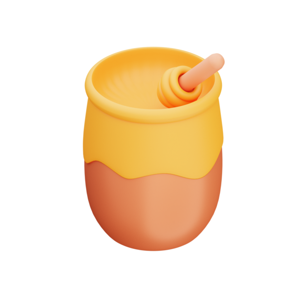 3D Bal Kavanozu İllüstrasyon Simgesi Hazırlama