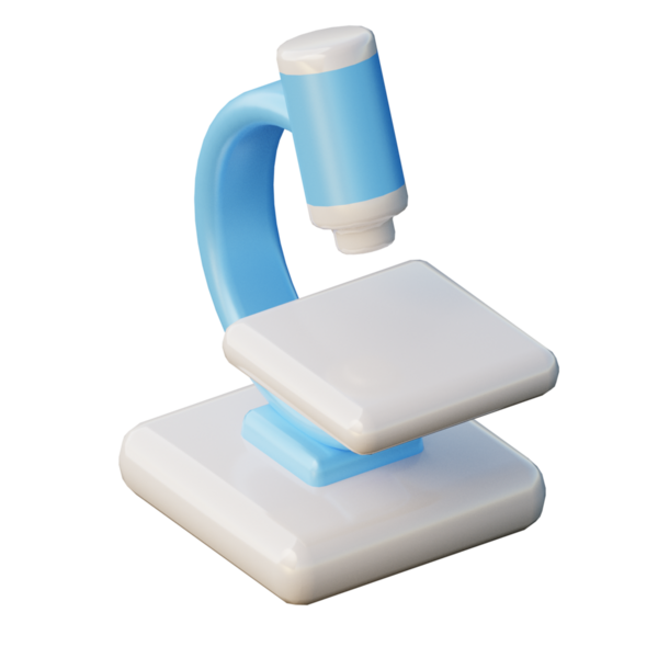 3B Mikroskop İllüstrasyon Simgesi Hazırlama