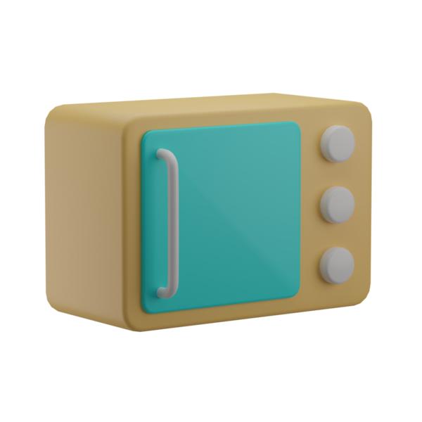 3B Mikrodalga İllüstrasyon Simgesi Hazırlama