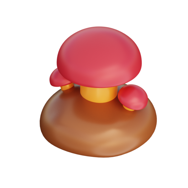 3B Mantar İllüstrasyon Simgesi Hazırlama