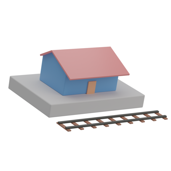 3B Tren İstasyonu Resim Simgesi Hazırlama