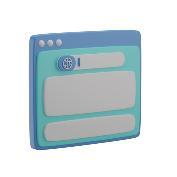 3D Web Sitesi Arama Resimlendirme Simgesi Hazırlayıcı