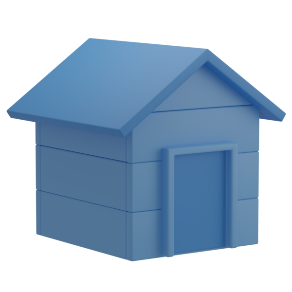 3 Boyutlu Tahta Ev Resmetme Simgesi Hazırlama