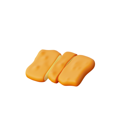 3 Boyutlu Tavuk Katsu Simgesi Çizim