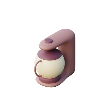 3B Kahve Makinesi Simgesi Çizim