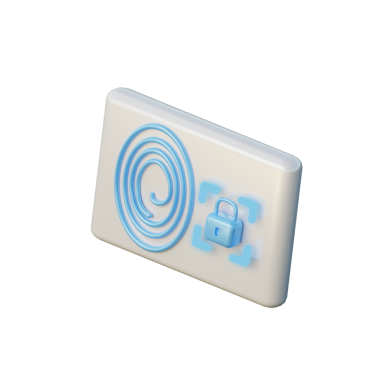3 Boyutlu Parmak izi Güvenlik Simgesi Görüntüleme